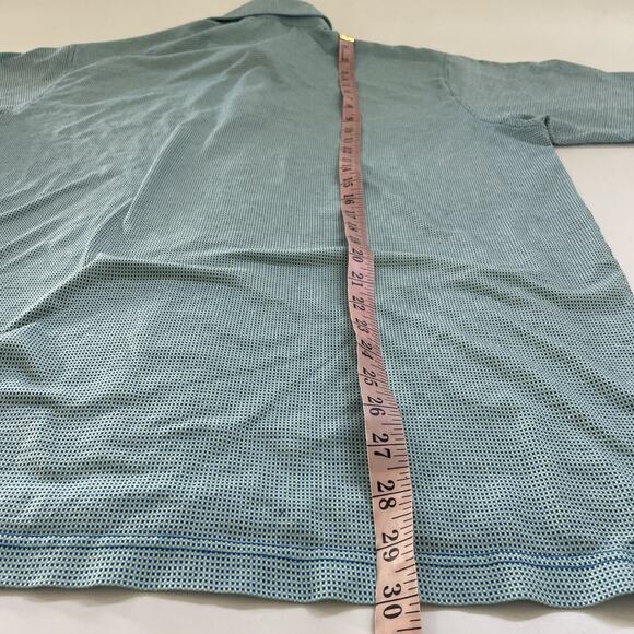 Peter Millar Polo Shirt Men XL Blue Golf Performance Preppy COTTON - Picture 7 of 9